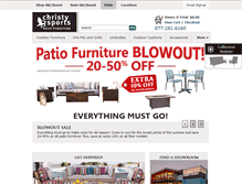 Tablet Screenshot of patio.christysports.com